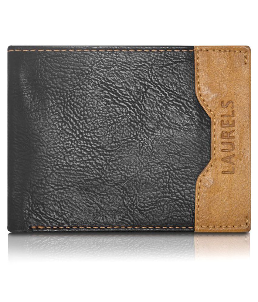     			Laurels Black Formal Regular Wallet