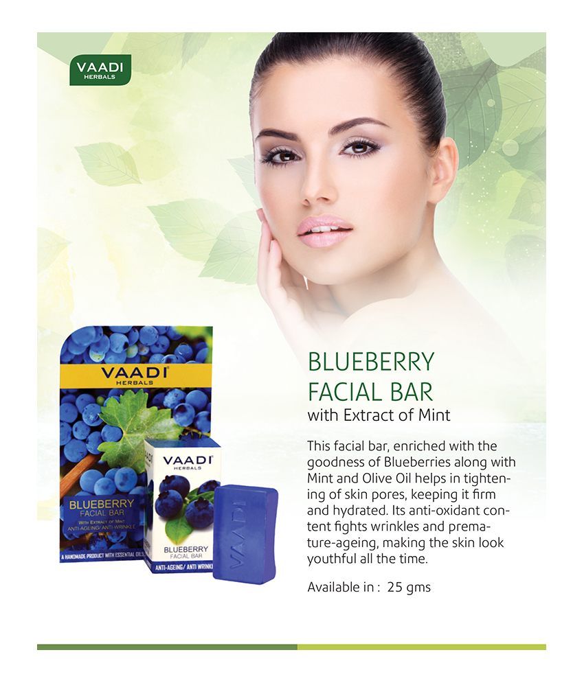 Vaadi Herbal Blueberry Facial Bar with Extract of Mint Buy Vaadi