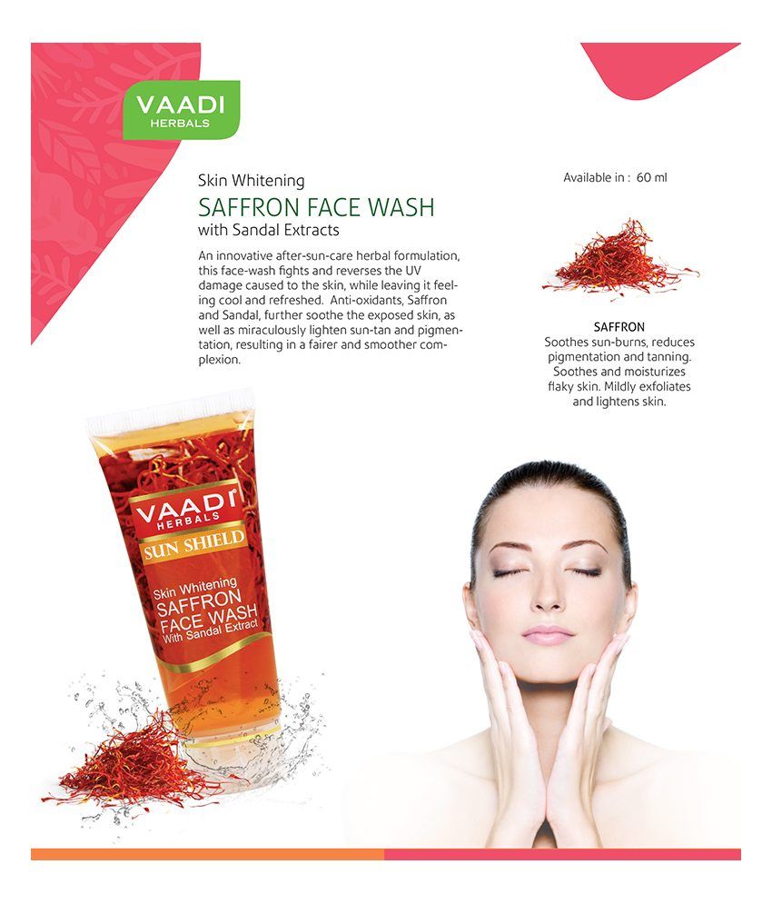 Vaadi Herbal Skin Whitening Saffron Face Wash with Sandal Extract Buy