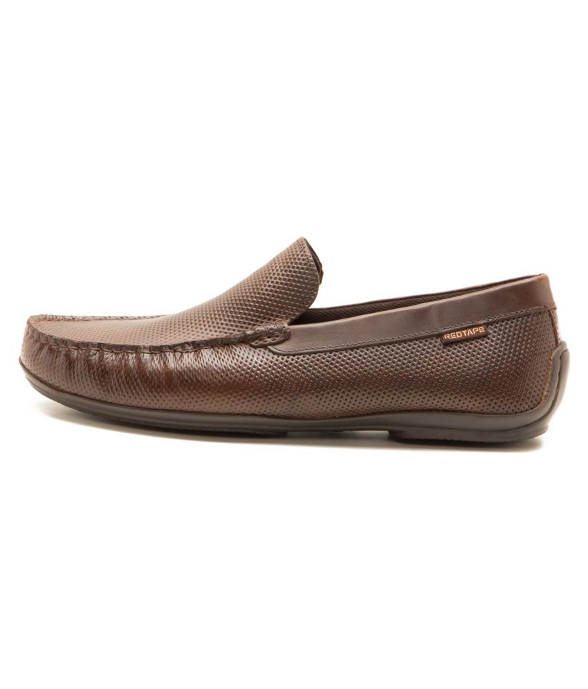 redtape brown loafers