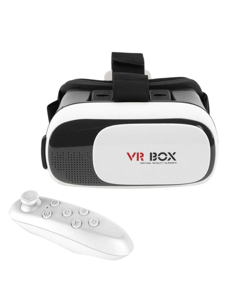     			3D VR Virtual Reality Headset 3D Glasses With Bluetooth Remote for all Android & iOS Smartphone with Screen Size UpTo 15.5 cm (6)