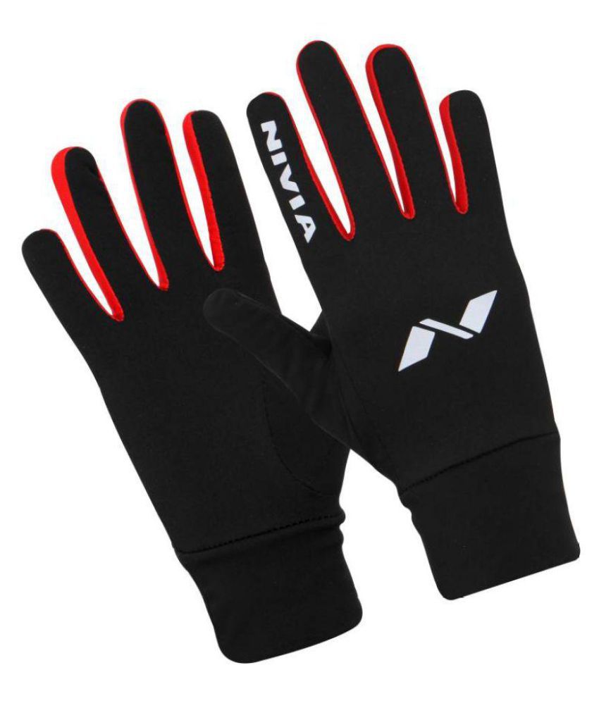     			Nivia Black Running Gloves-1105s