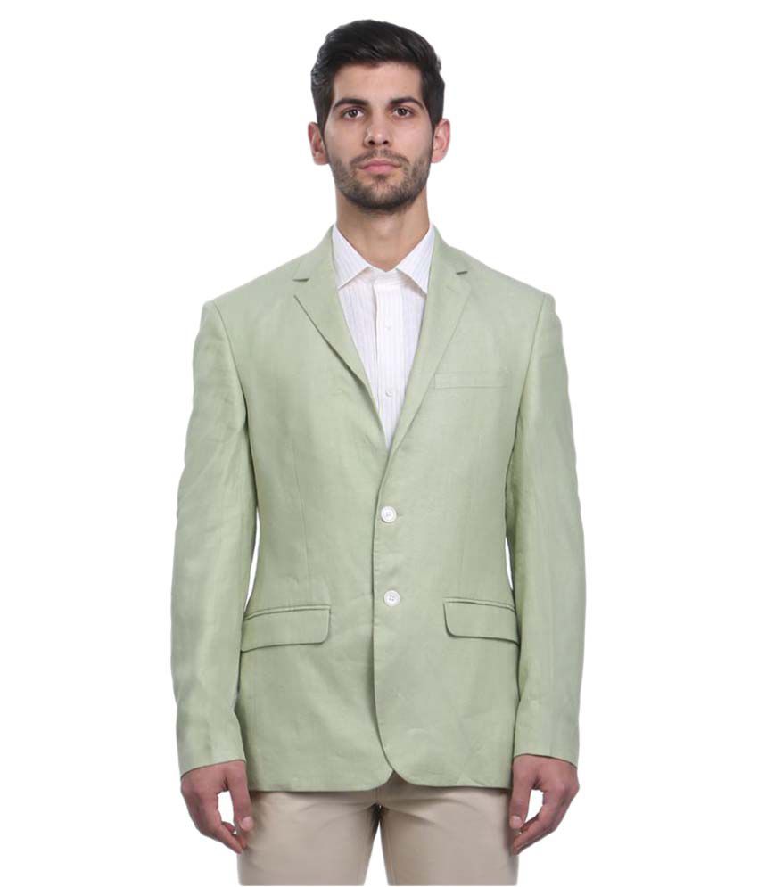 Park Avenue Green Solid Formal Blazers - Buy Park Avenue Green Solid ...