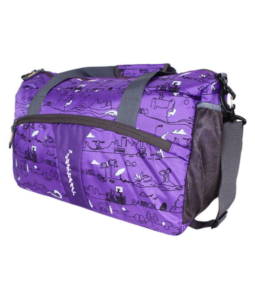 Justcraft Purple Printed Duffle Bag Buy Justcraft Purple Printed