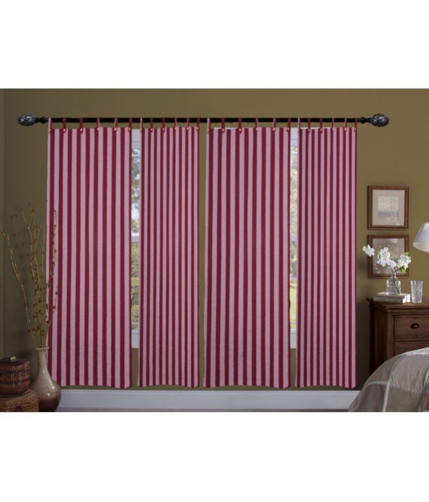    			SBN New Life Style Set of 4 Door Tab Top Curtains Stripes Multi Color
