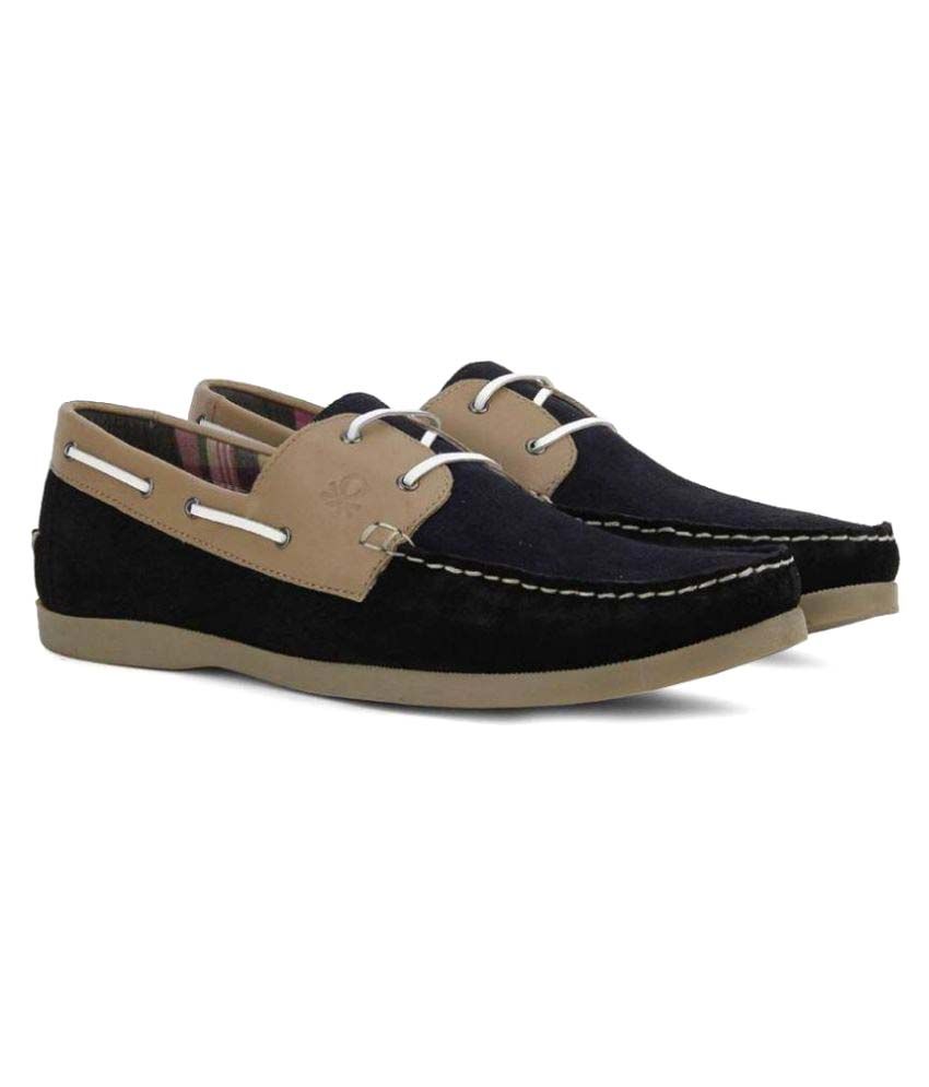 United Colors of Benetton Boat Black Casual Shoes - Buy United Colors ...