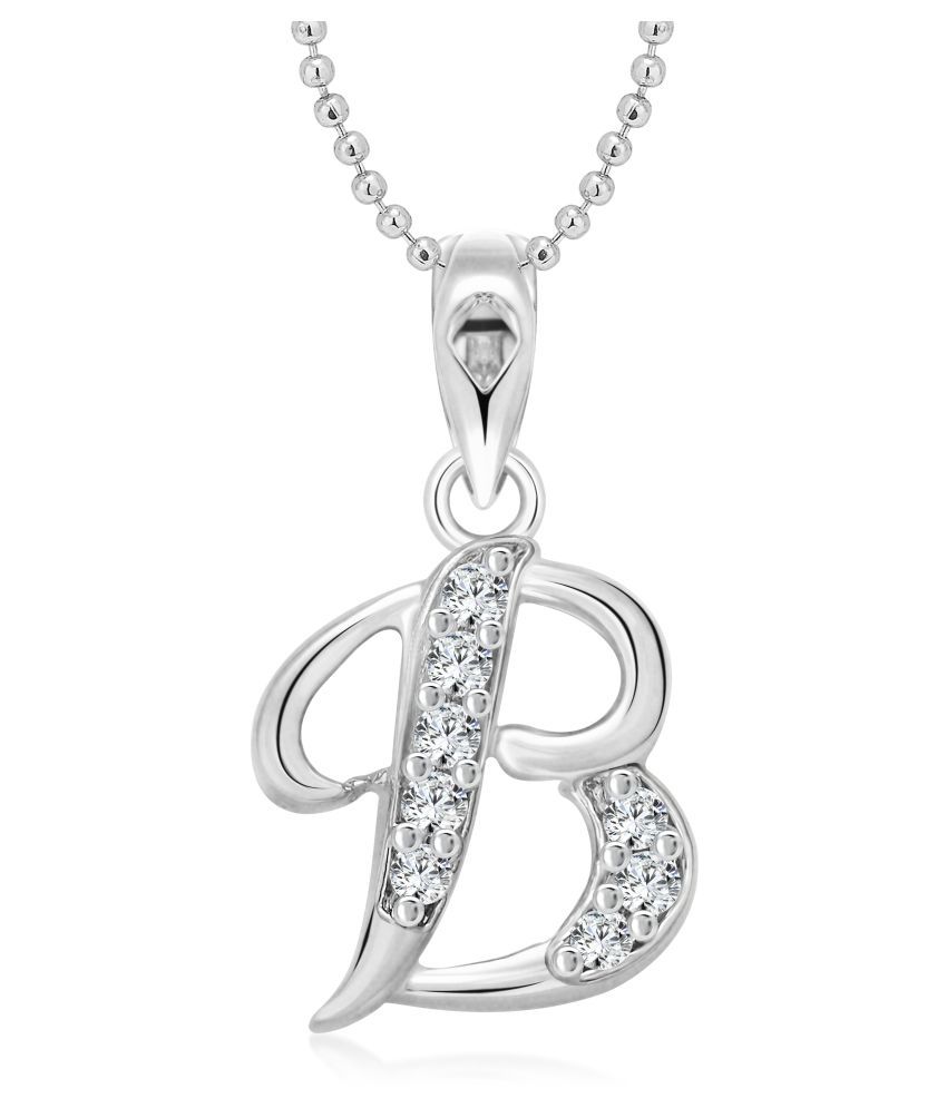 Vighnaharta Half Round I Love You Ring With Initial B Alphabet Pendant Rhodium Plated Jewellery Combo Set Buy Vighnaharta Half Round I Love You Ring With Initial B Alphabet Pendant Rhodium Plated