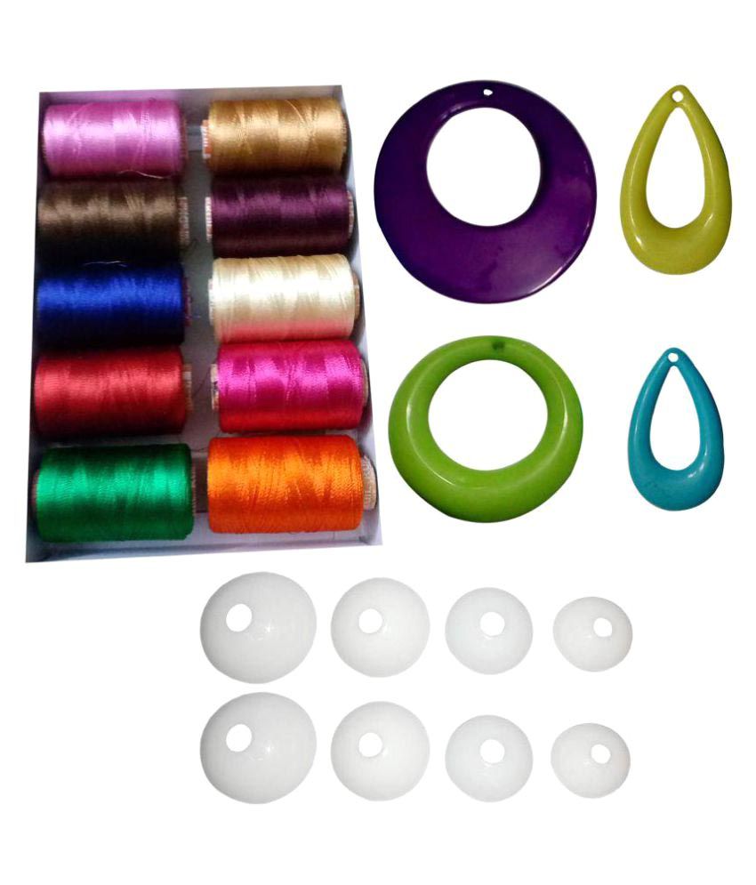     			Rkb Jewellery Making Kit 10 Silk Thread And Earring Base