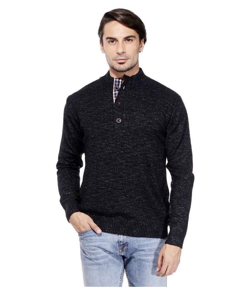 black high neck sweater mens