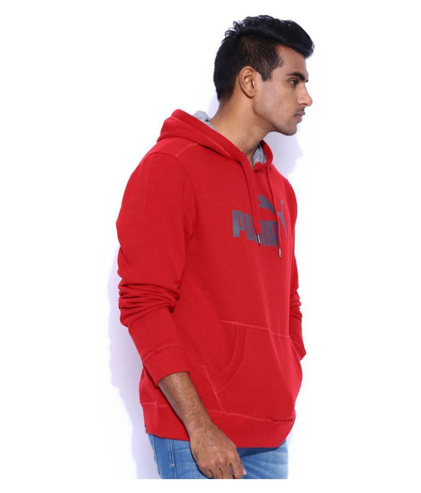 puma red hooded sweatshirt