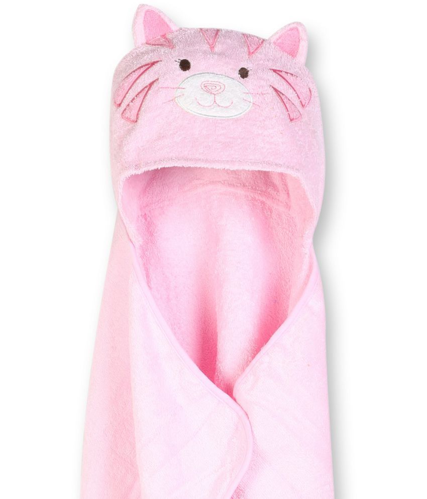 Buy Baby Oodles Pink Cotton Bath Towels 