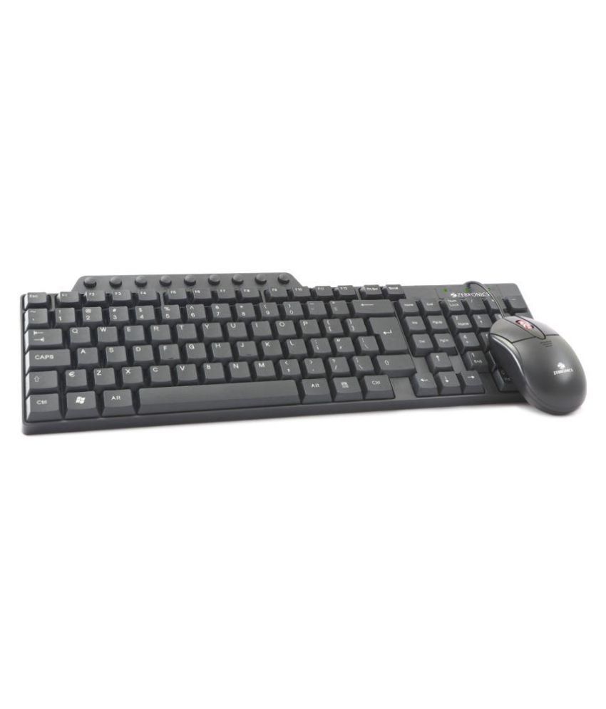     			Zebronics Judwa-555 Black USB Wired Keyboard Mouse Combo Keyboard