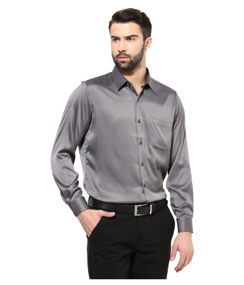 grey party wear shirt