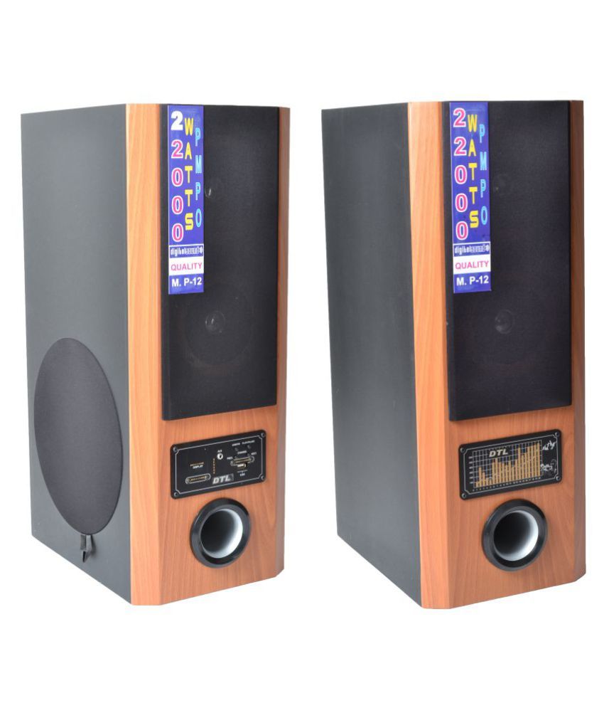 Buy DTL DTLSPKTWRSW Tower Speakers Black Online at Best Price in