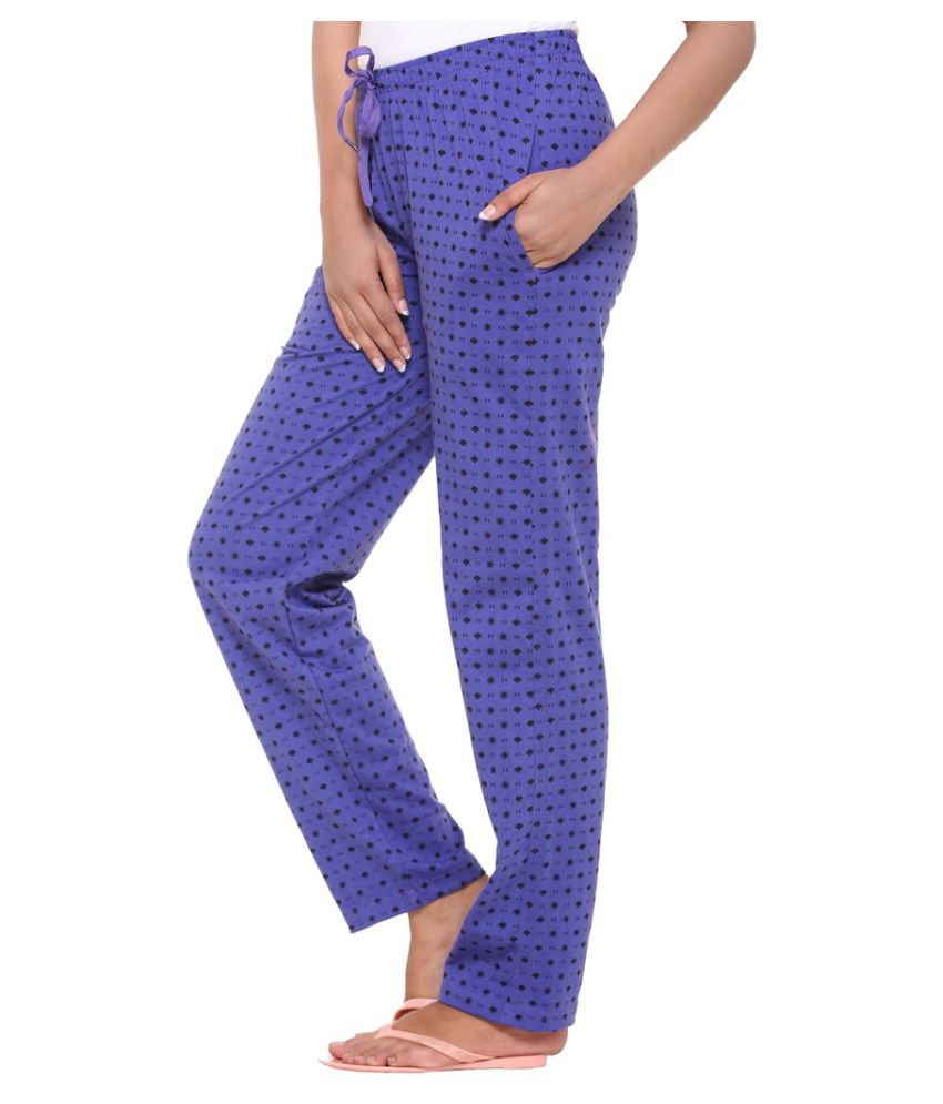 Buy Colors & Blends Purple Cotton Pajamas Online at Best Prices in ...