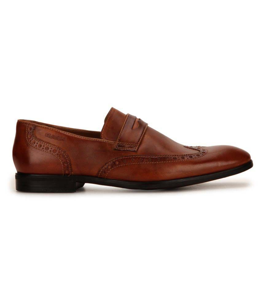 Roush Tan Office Genuine Leather Formal Shoes Price in India- Buy Roush ...
