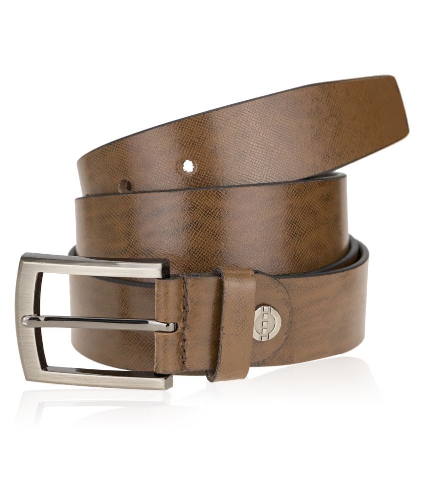 Zeva Brown Leather Formal Belts: Buy Online at Low Price in India ...