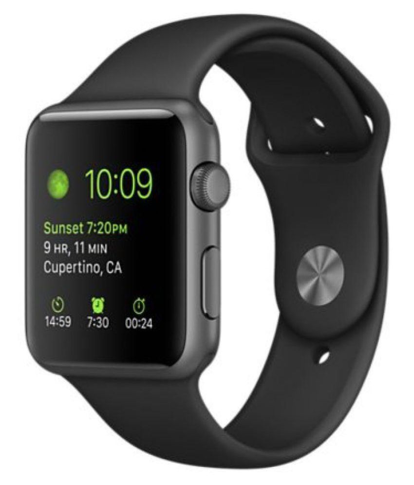 42mm space gray aluminum case with black sport band
