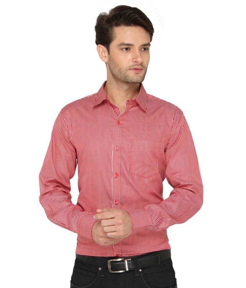 mens red formal shirt uk