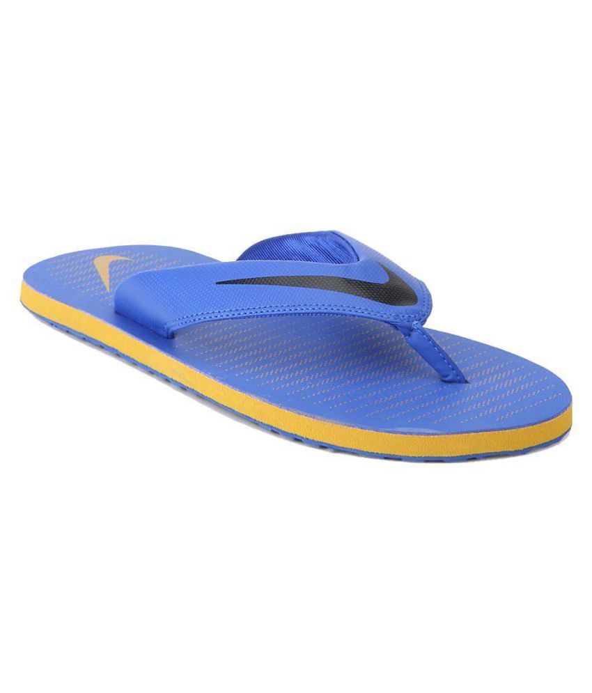 nike slippers blue colour