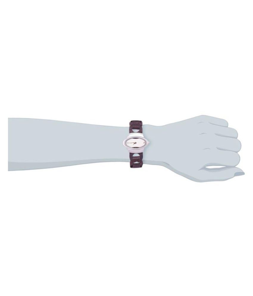 fastrack brown leather watch