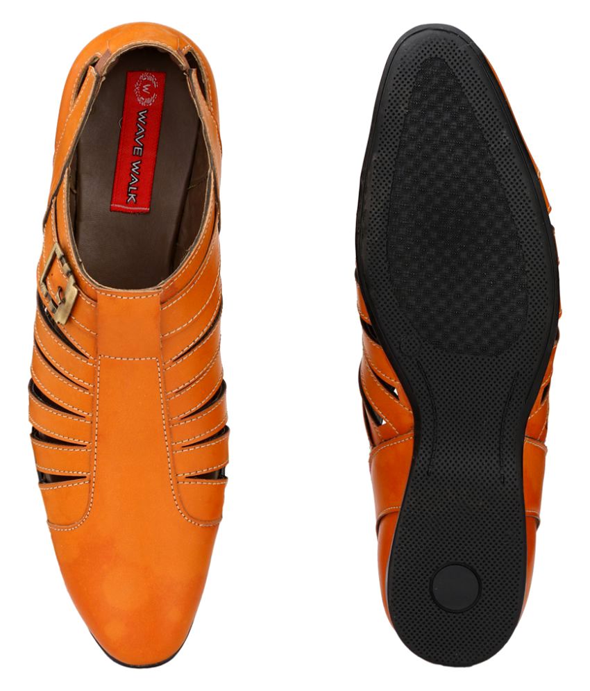 Wave Walk Tan Sandals Price in India- Buy Wave Walk Tan Sandals Online ...