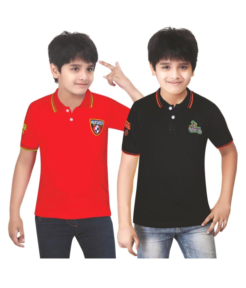 Joven Multicolored Cotton Polo T-Shirt Pack of 2 - Buy Joven ...