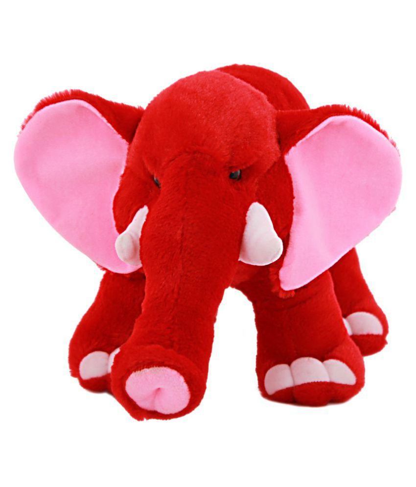 stuffed red elephant