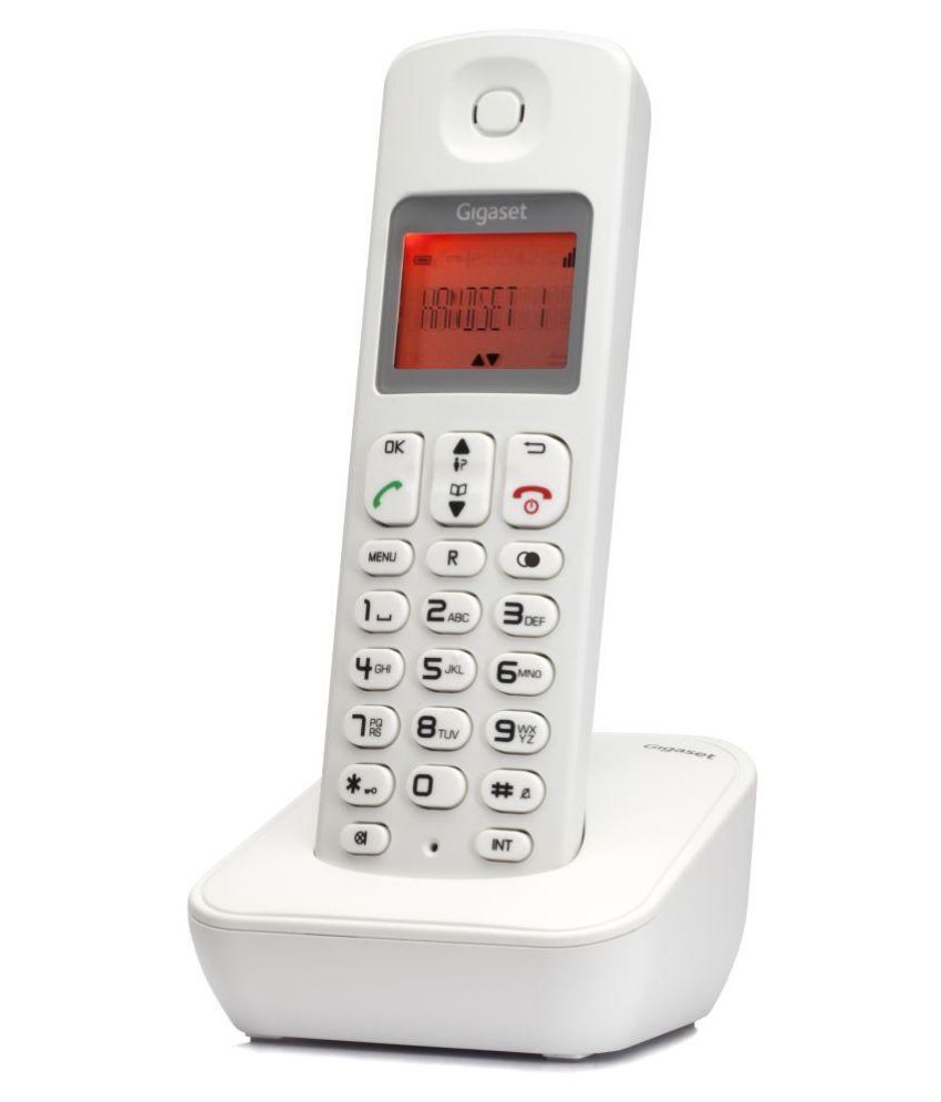 Buy Gigaset A100 Cordless Landline Phone ( White ) Online at Best Price