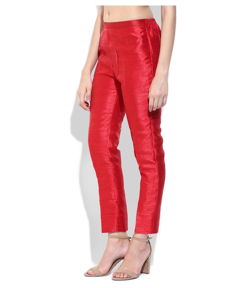 silver cigarette pants