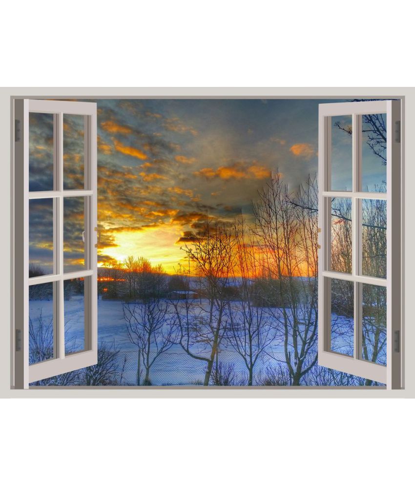     			Decor Villa Sunset River Vinyl Wall Stickers