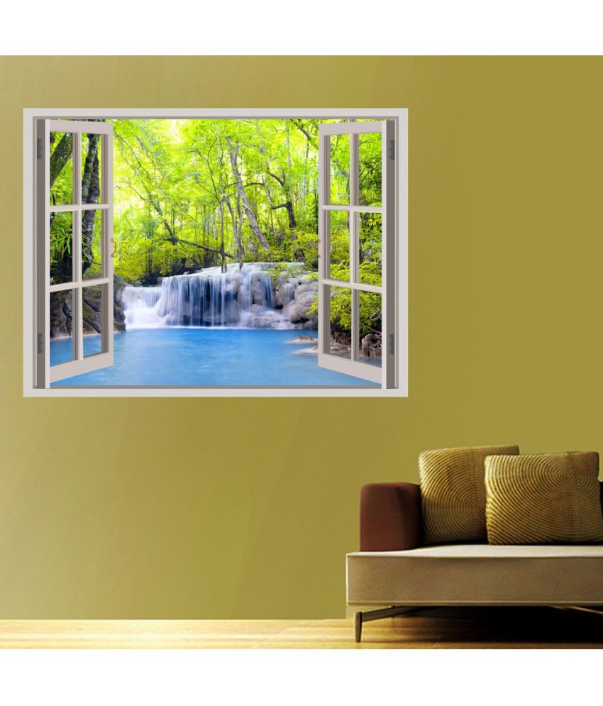     			Decor Villa Erawan Waterfall Vinyl Wall Stickers