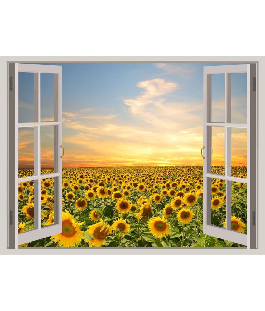     			Decor Villa Sunflowers Sunset Vinyl Wall Stickers