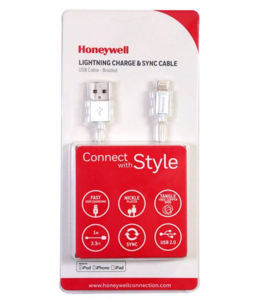 Honeywell Apple MFI certified Braided cable Silver All Cables