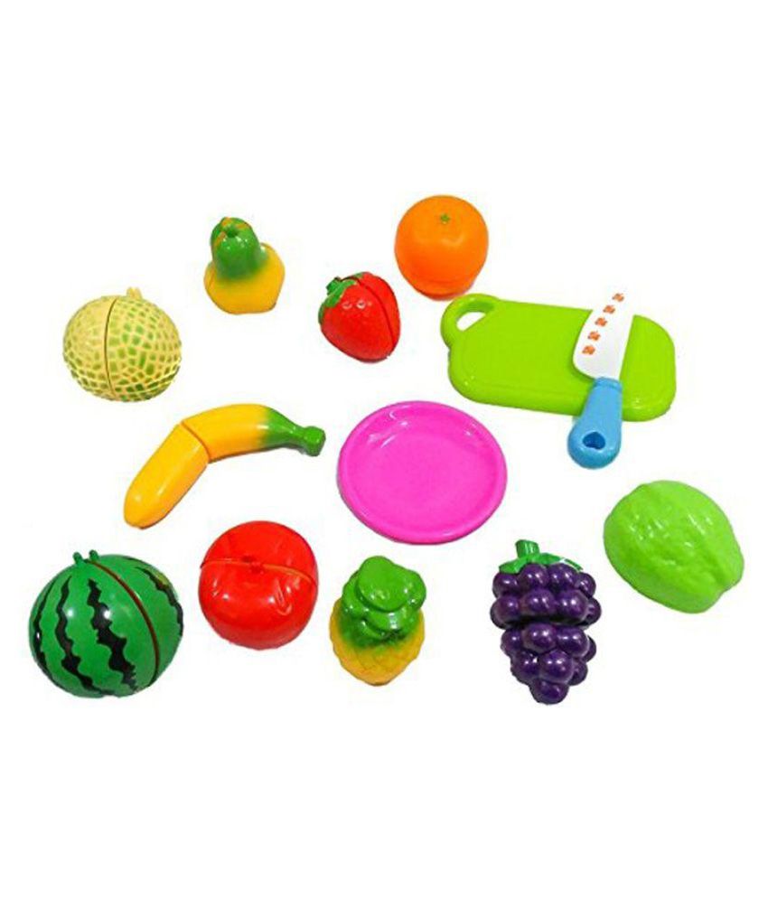 Es-Ko Realistic Sliceable Fruits Cutting Play Toy Set With Velcro - Buy ...