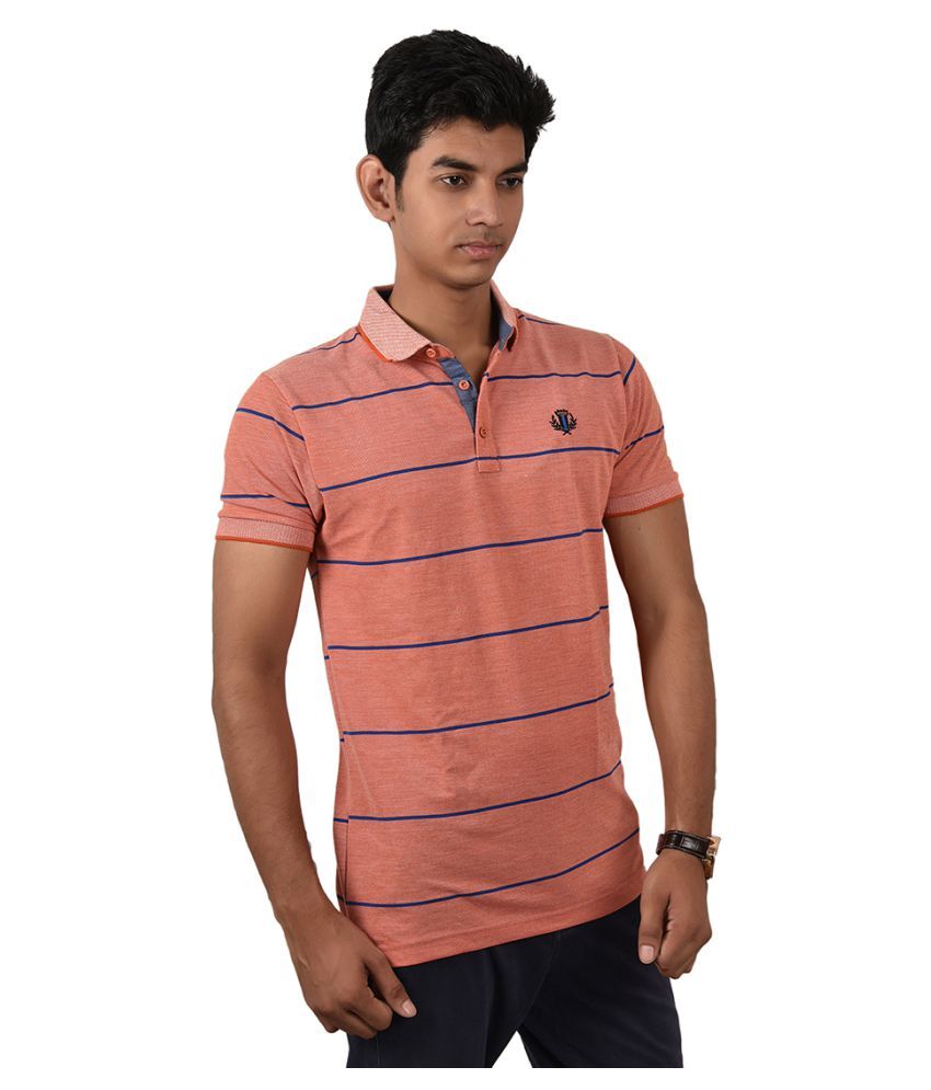 John Berg Peach Regular Fit Polo T 