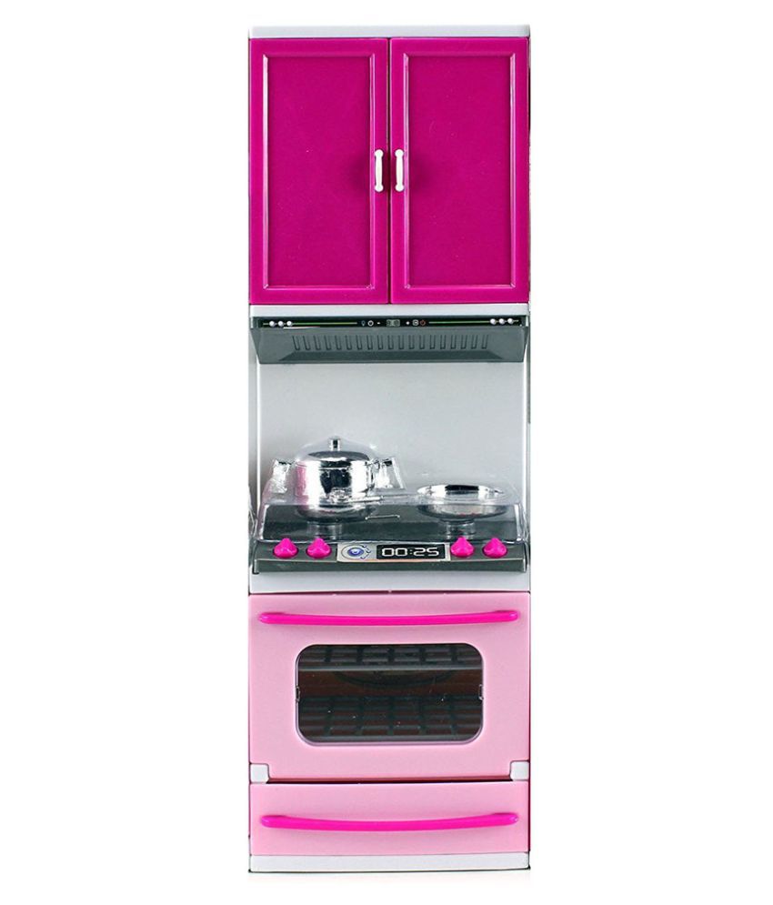 Tickles Pink Mini  Kitchen  Set  With Gas stove and Utensils 