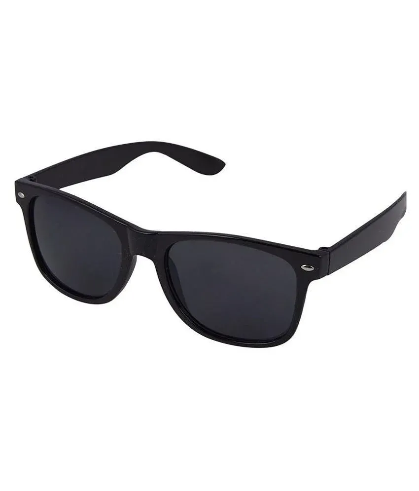 Buy THEWHOOP Rectangular Trending Uni-lens Large Sunglasses for Men, Women,  Girls, Boys (Black) at Amazon.in