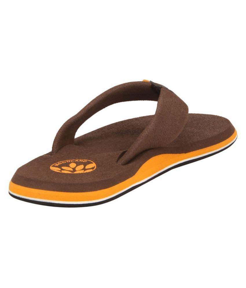 Woodland Brown Thong Flip Flop Price in 
