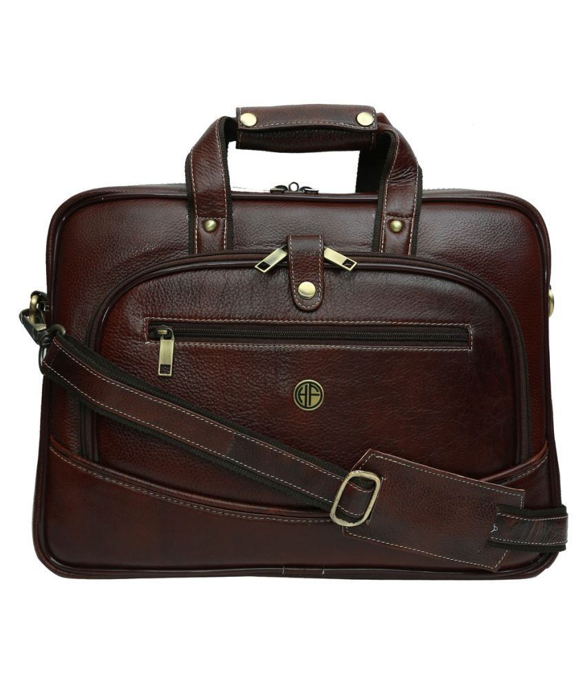 Hammonds Flycatcher Brown Genuine Leather Office Bag - Buy Hammonds ...