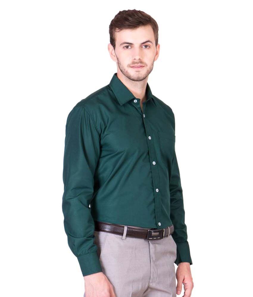 green formal shirt combination