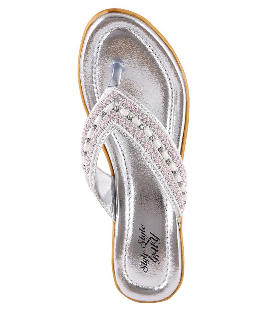 silver heels size 6.5