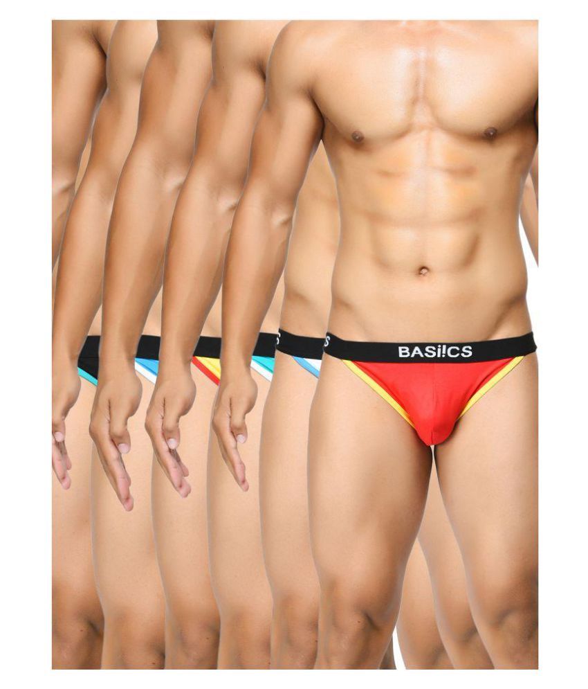     			BASIICS By La Intimo - Multicolor Cotton Men's Thongs ( Pack of 6 )