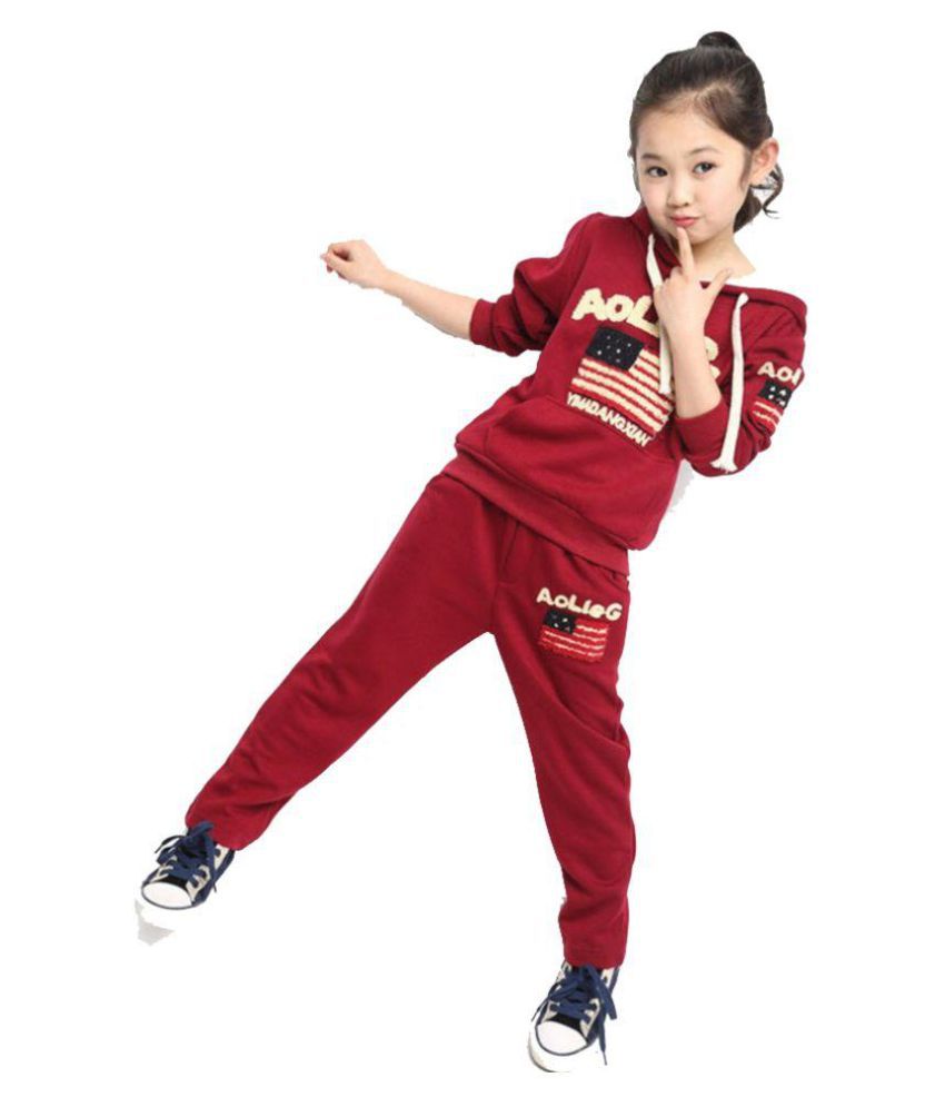 Funky Baby Red Tracksuits for Girls - Buy Funky Baby Red Tracksuits for ...