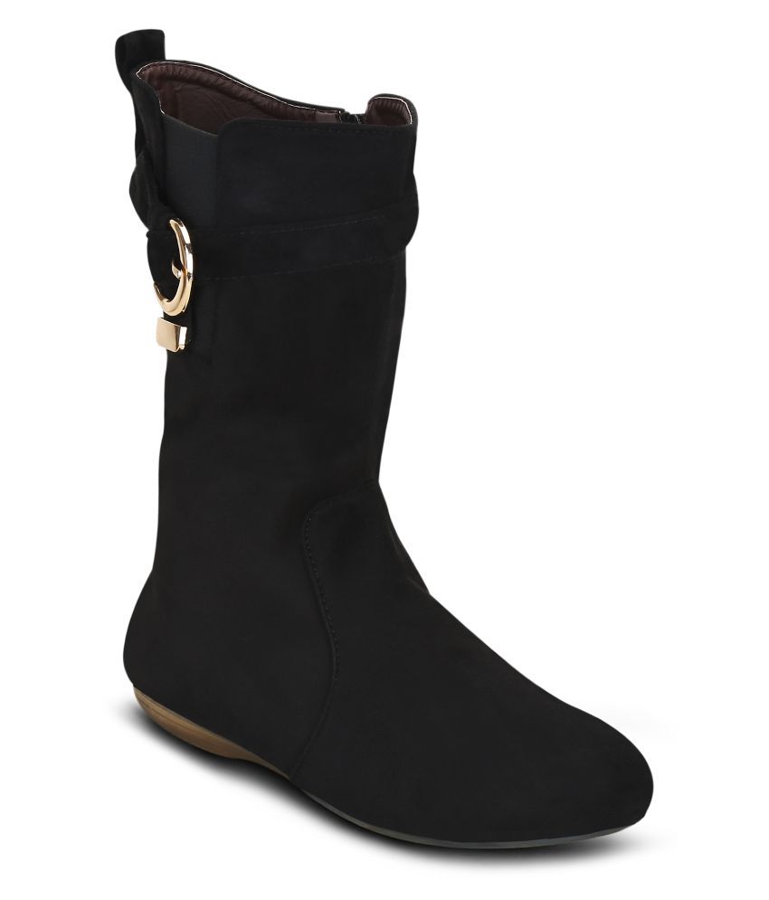 suede slouch boots mid calf