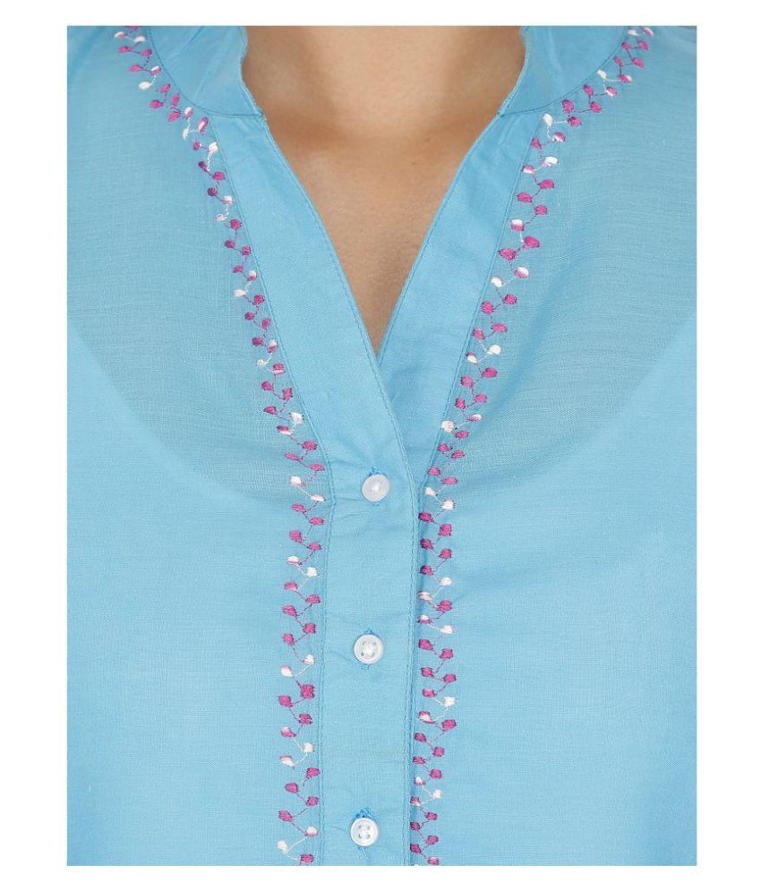 sky blue color kurti
