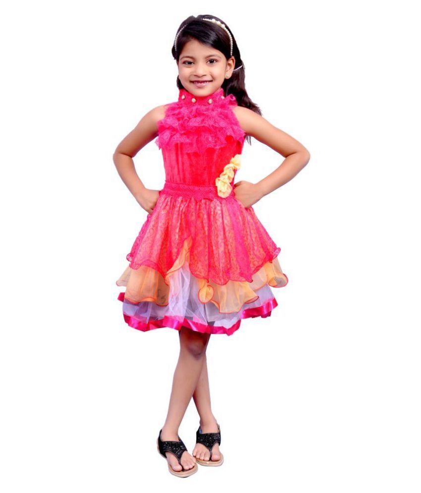 pink net frock