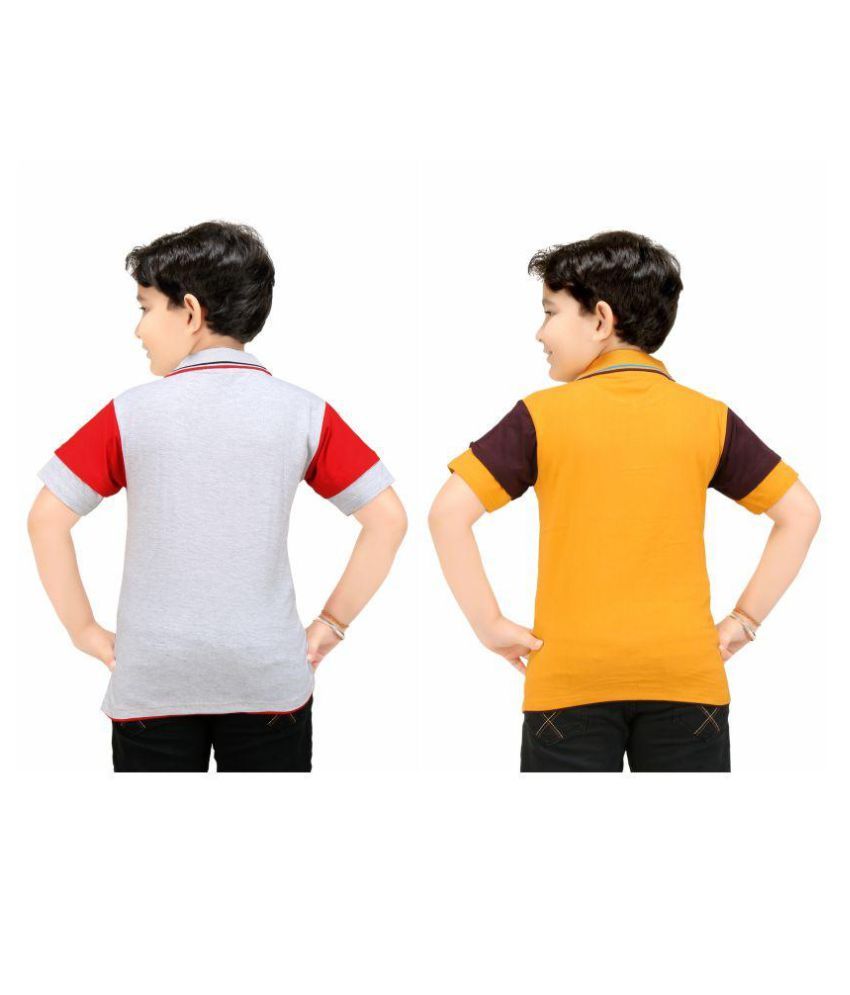 Colour Kids Multicolor Polo Neck Boys TShirts Pack of 2 Buy Colour Kids Multicolor Polo Neck