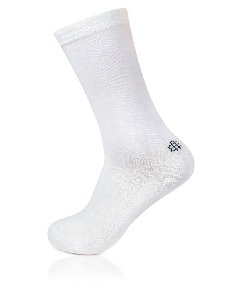     			Bonjour White Formal Full Length Socks