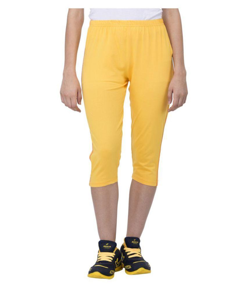 plus size yellow capris